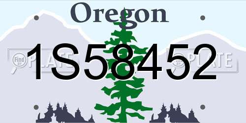 1S58452 Oregon License Plate