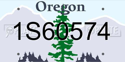 1S60574 Oregon License Plate