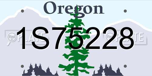 1S75228 Oregon License Plate