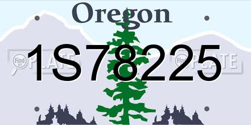 1S78225 Oregon License Plate