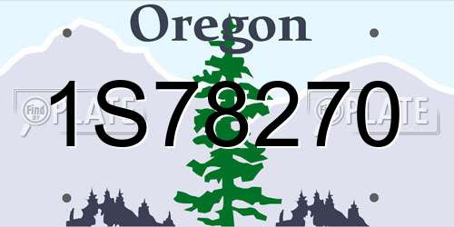 1S78270 Oregon License Plate