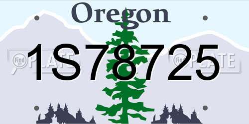 1S78725 Oregon License Plate