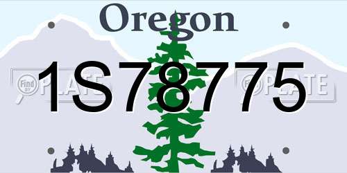 1S78775 Oregon License Plate