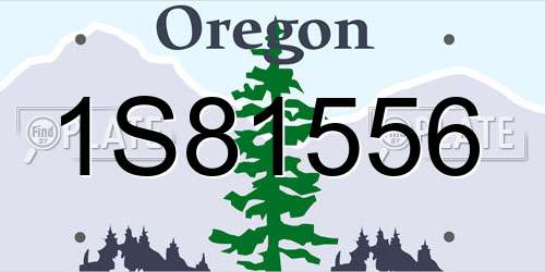 1S81556 Oregon License Plate