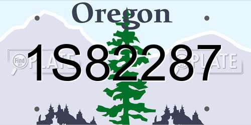 1S82287 Oregon License Plate