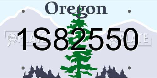 1S82550 Oregon License Plate