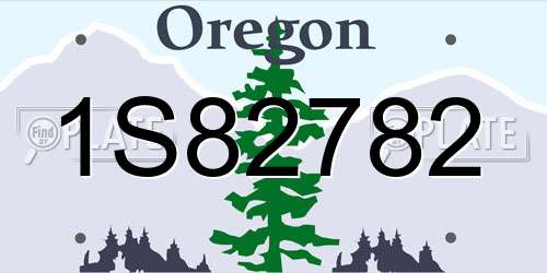 1S82782 Oregon License Plate