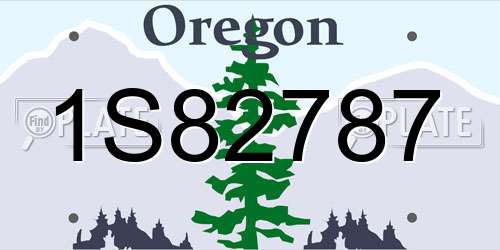 1S82787 Oregon License Plate