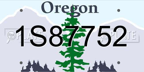 1S87752 Oregon License Plate