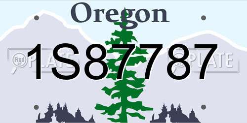 1S87787 Oregon License Plate