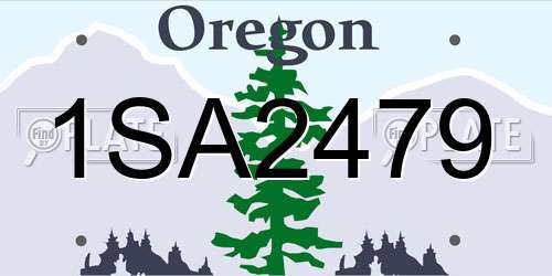 1SA2479 Oregon License Plate