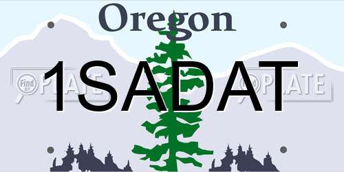 1SADAT Oregon License Plate
