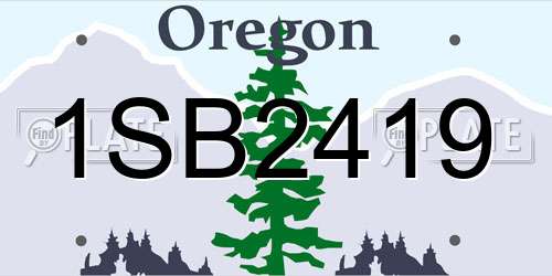 1SB2419 Oregon License Plate