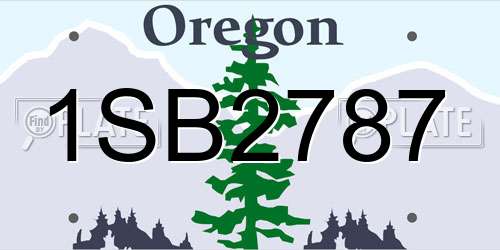 1SB2787 Oregon License Plate