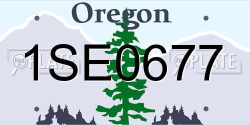 1SE0677 Oregon License Plate