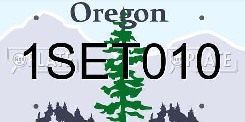 1SET010 Oregon License Plate