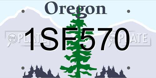 1SF570 Oregon License Plate