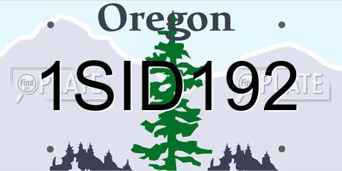 1SID192 Oregon License Plate