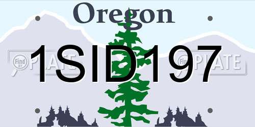 1SID197 Oregon License Plate