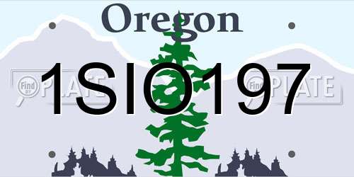 1SIO197 Oregon License Plate