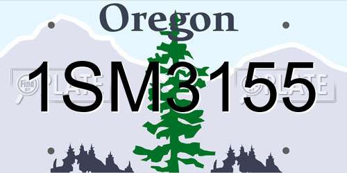 1SM3155 Oregon License Plate