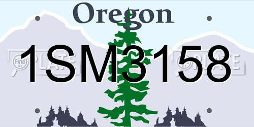 1SM3158 Oregon License Plate