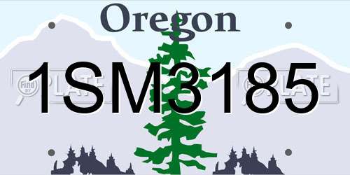 1SM3185 Oregon License Plate