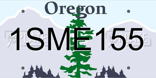 1SME155 Oregon License Plate