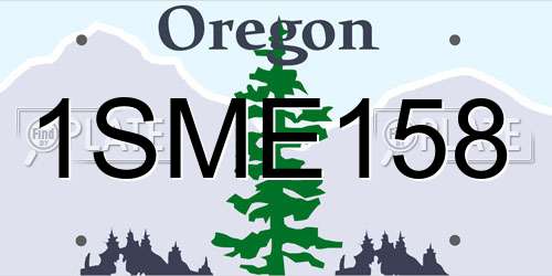1SME158 Oregon License Plate