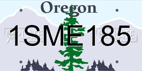 1SME185 Oregon License Plate