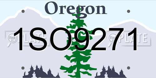 1SO9271 Oregon License Plate