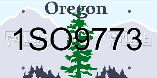 1SO9773 Oregon License Plate