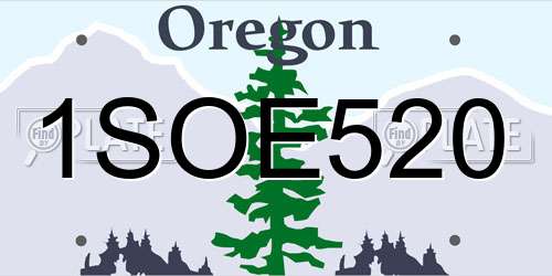1SOE520 Oregon License Plate