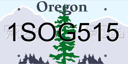 1SOG515 Oregon License Plate