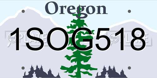 1SOG518 Oregon License Plate