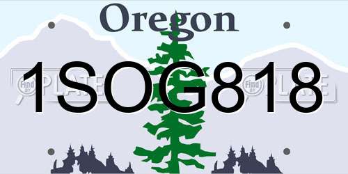 1SOG818 Oregon License Plate