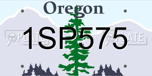 1SP575 Oregon License Plate