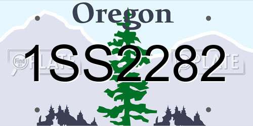 1SS2282 Oregon License Plate