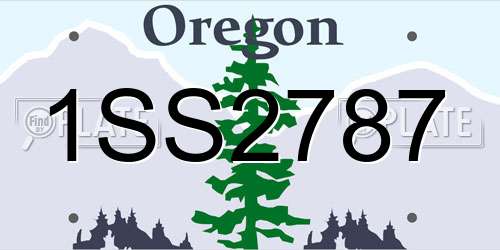 1SS2787 Oregon License Plate