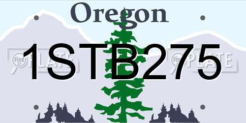 1STB275 Oregon License Plate