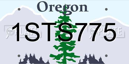 1STS775 Oregon License Plate
