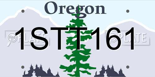 1STT161 Oregon License Plate