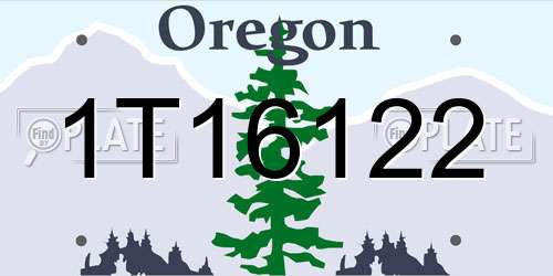 1T16122 Oregon License Plate