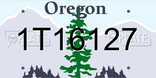 1T16127 Oregon License Plate