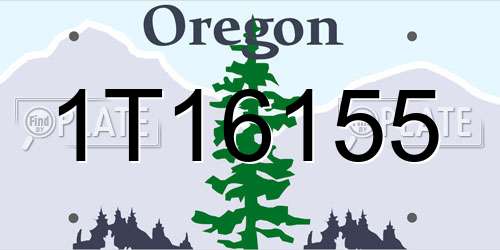 1T16155 Oregon License Plate