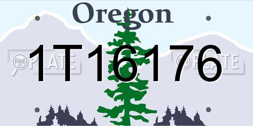 1T16176 Oregon License Plate