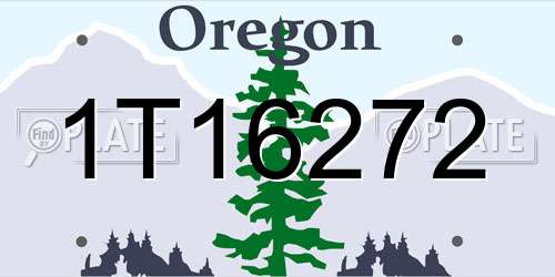 1T16272 Oregon License Plate