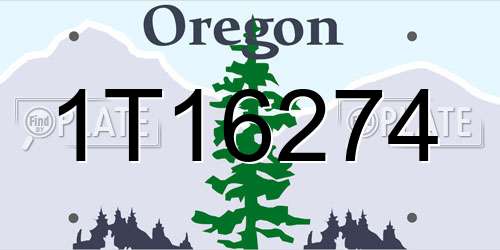 1T16274 Oregon License Plate