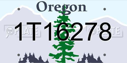 1T16278 Oregon License Plate