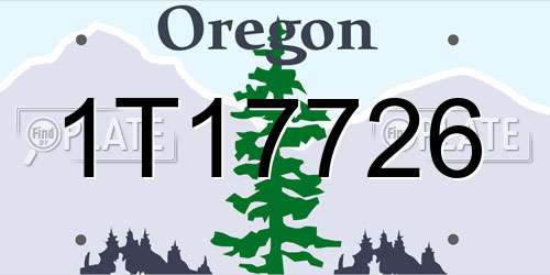 1T17726 Oregon License Plate